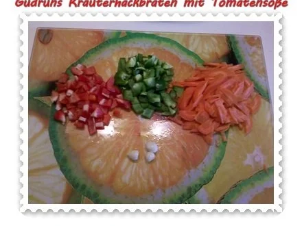 Rezept: Hackfleisch: Kräuterhackfleischbraten mit pikanter Tomatensoße Bild Nr. 3 Hackfleisch: Kräuterhackfleischbraten mit pikanter Tomatensoße - Rezept - Bild Nr. 3