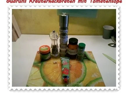 Rezept: Hackfleisch: Kräuterhackfleischbraten mit pikanter Tomatensoße Bild Nr. 7 Hackfleisch: Kräuterhackfleischbraten mit pikanter Tomatensoße - Rezept - Bild Nr. 7