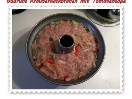 Rezept: Hackfleisch: Kräuterhackfleischbraten mit pikanter Tomatensoße Bild Nr. 9 Hackfleisch: Kräuterhackfleischbraten mit pikanter Tomatensoße - Rezept - Bild Nr. 9