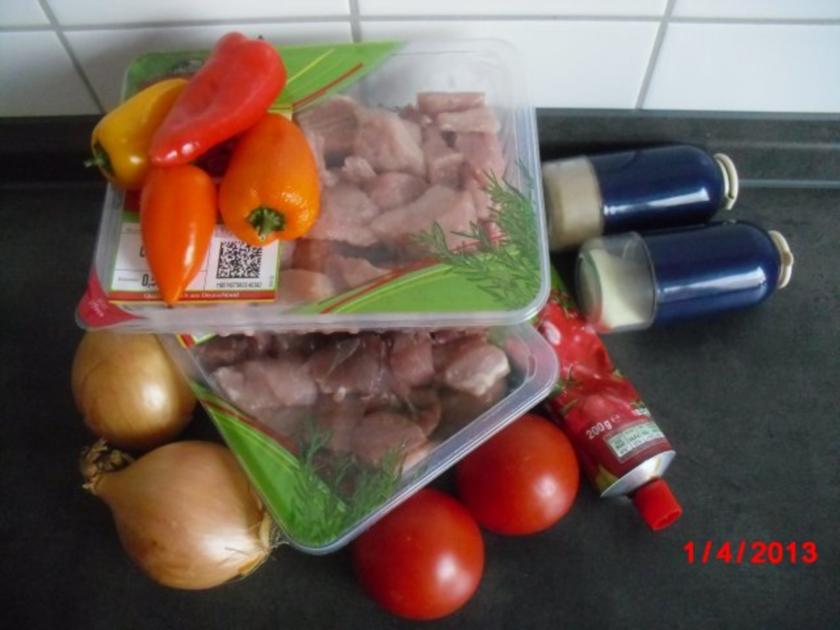 Gulasch gemischt, - einfach - 88 kcal/100g