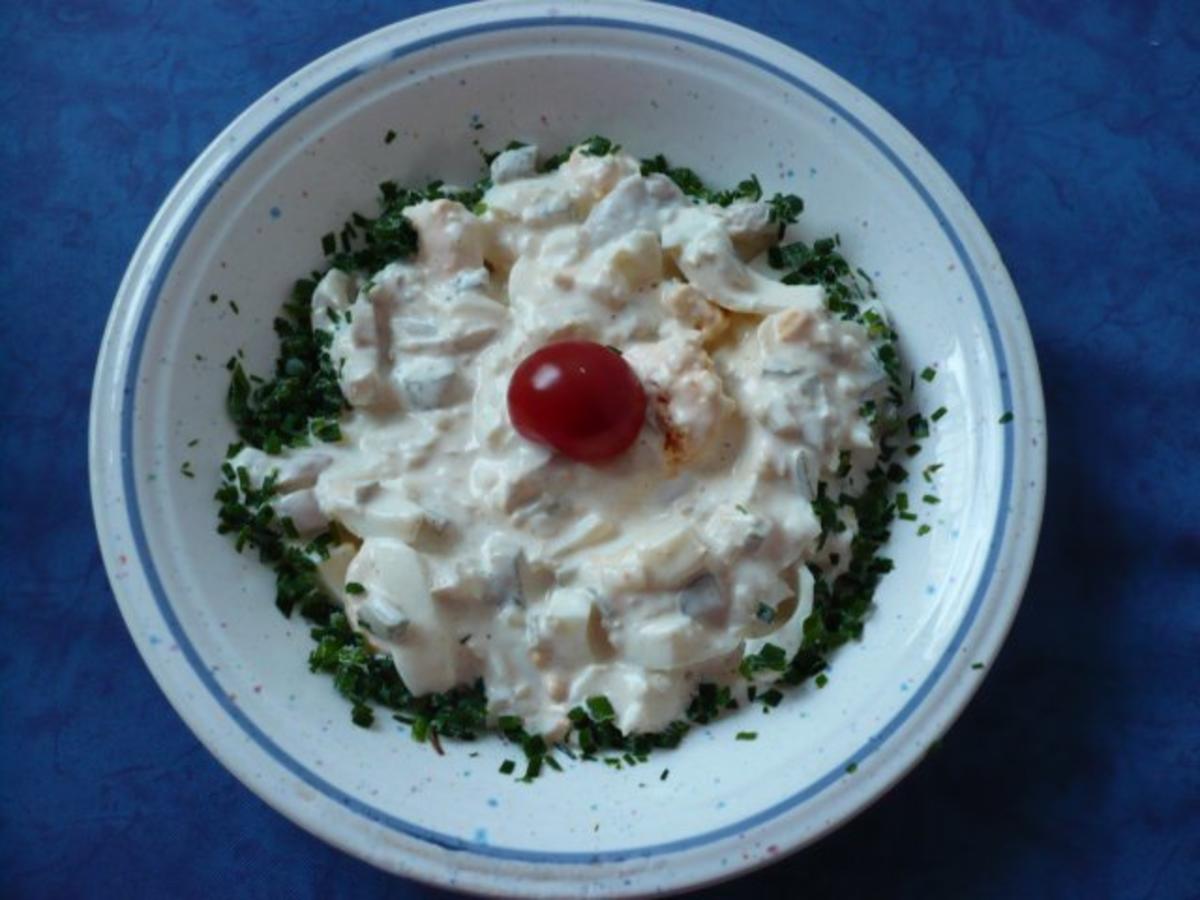 Eiersalat mit hartgekochte Eier und Mayonnaise - Rezept mit Bild ...