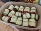 Zucchiniröllchen mit Rinderhackfleisch - Rezept