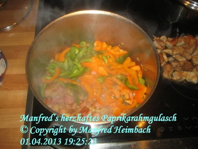Fleisch – Manfred’s herzhaftes Paprikarahmgulasch - Rezept - Bild Nr. 3