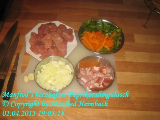 Fleisch – Manfred’s herzhaftes Paprikarahmgulasch - Rezept - Bild Nr. 6