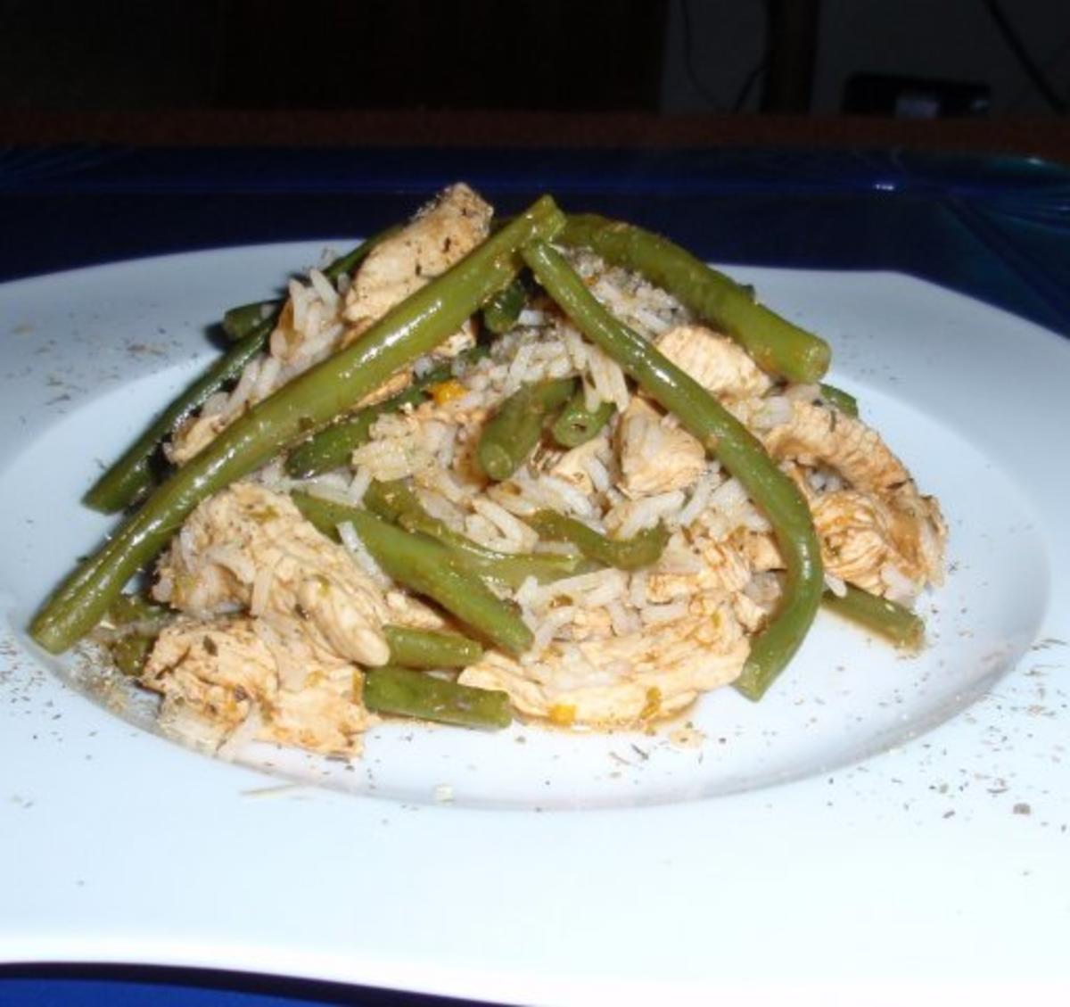 Putenstreifen-Bohnen-Reis-Pfanne - Rezept - kochbar.de