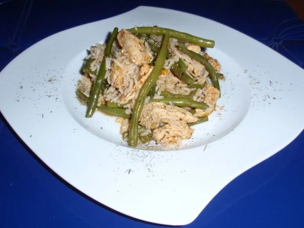 Putenstreifen-Bohnen-Reis-Pfanne - Rezept - Bild Nr. 10