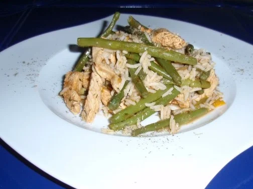 Putenstreifen-Bohnen-Reis-Pfanne - Rezept - Bild Nr. 11