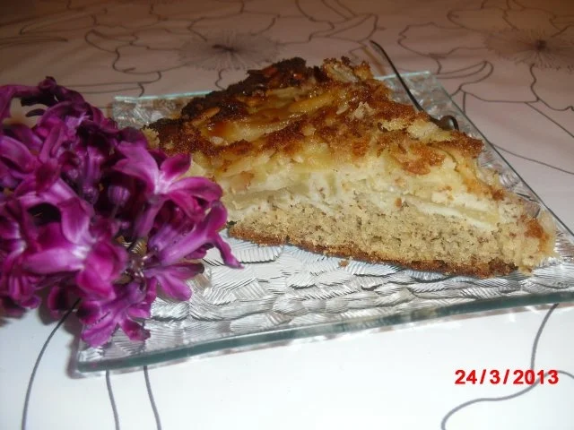 Apfelkuchen mit Mandelstiften, - Rezept