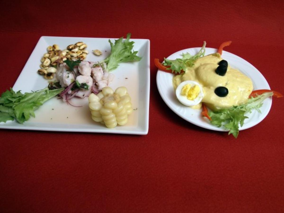 Bilder für Papa a la huancaina und Ceviche - Rezept