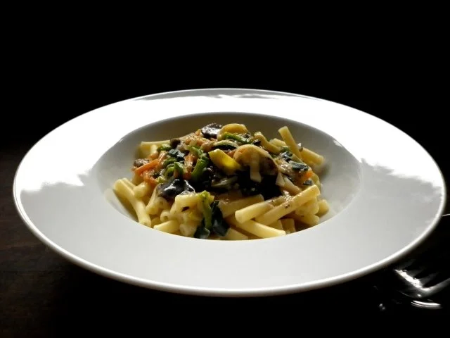 Porree-Pilz-Sahne-Soße mit Meerrettich - Rezept