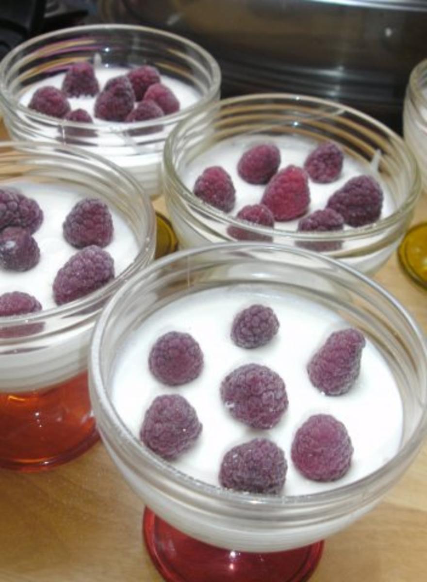 Bilder für Zitronen-Sektcreme mit Himbeeren - Rezept