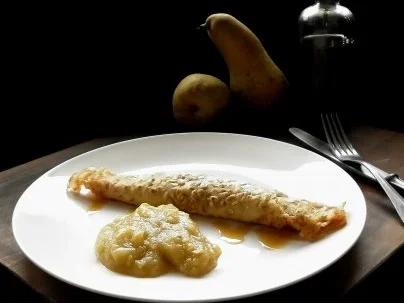 Hafer - Crêpe mit Birnenkompott - Rezept