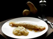 Hafer - Crêpe mit Birnenkompott - Rezept
