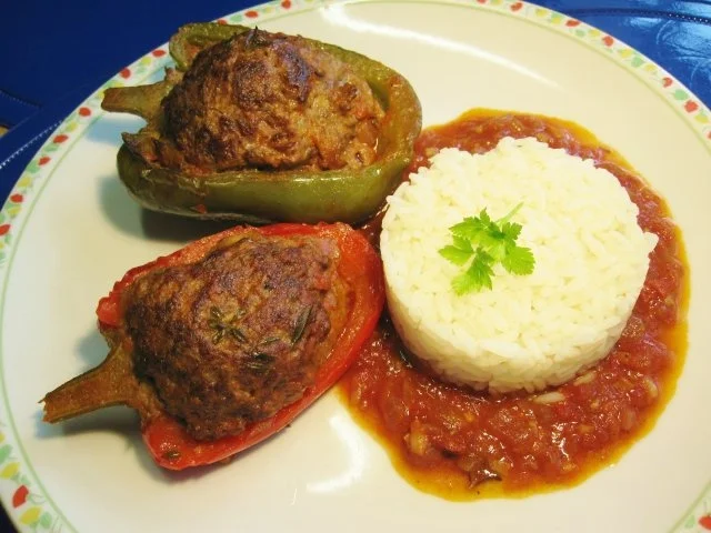 Rezept: Gefüllte Paprika - heute mit Hackfleisch vom Wild Bild Nr. 9 Gefüllte Paprika - heute mit Hackfleisch vom Wild - Rezept - Bild Nr. 9