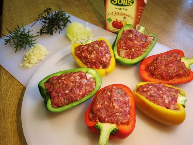 Rezept: Gefüllte Paprika - heute mit Hackfleisch vom Wild Bild Nr. 2 Gefüllte Paprika - heute mit Hackfleisch vom Wild - Rezept - Bild Nr. 2