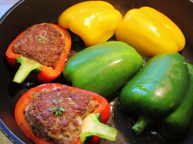 Rezept: Gefüllte Paprika - heute mit Hackfleisch vom Wild Bild Nr. 5 Gefüllte Paprika - heute mit Hackfleisch vom Wild - Rezept - Bild Nr. 5