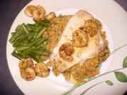 gedünstetes Schollenfilet mit Shrimps - Rezept