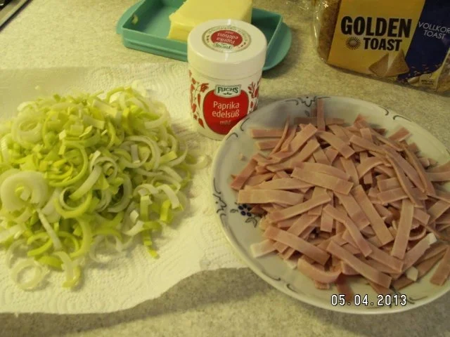 Schinkentoast mit Lauch - Rezept - Bild Nr. 3