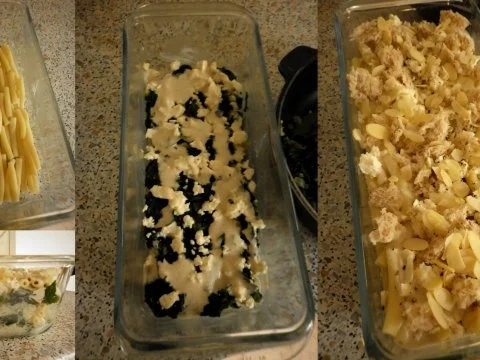 Rezept: Maccheroni-Spinat-Auflauf Bild Nr. 3 Maccheroni-Spinat-Auflauf - Rezept - Bild Nr. 3