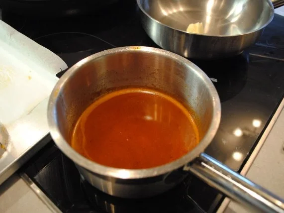 Bärlauch-Involtini / Polentaplätzchen / Kalbsjus / karamellisierte Grillpaprika/ - Rezept - Bild Nr. 12