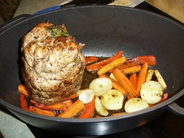 Putenrolle mit Blattspinat und Walnüssen - Rezept - Bild Nr. 11