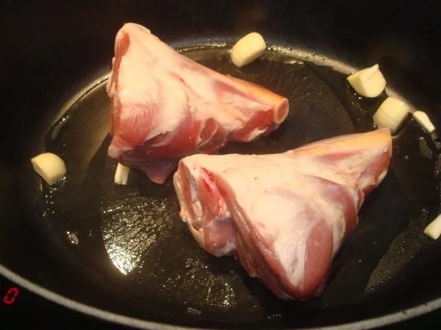 Lammhaxe mit grünen Spargel - Rezept - Bild Nr. 3