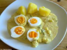 Eier in Zucchini-Senfsauce - Rezept