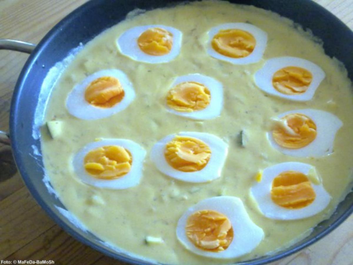 Eier in Zucchini-Senfsauce - Rezept - Bild Nr. 2