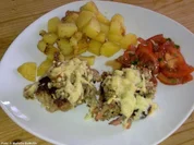 Hacksteaks mit Pilzkruste - Rezept