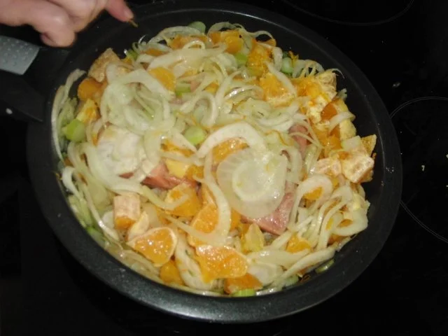 Fisch : Lachsfilet auf Fenchel und Orangenbeet - Rezept - Bild Nr. 2