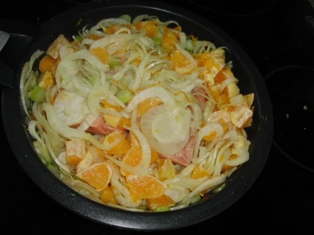 Fisch : Lachsfilet auf Fenchel und Orangenbeet - Rezept - Bild Nr. 3