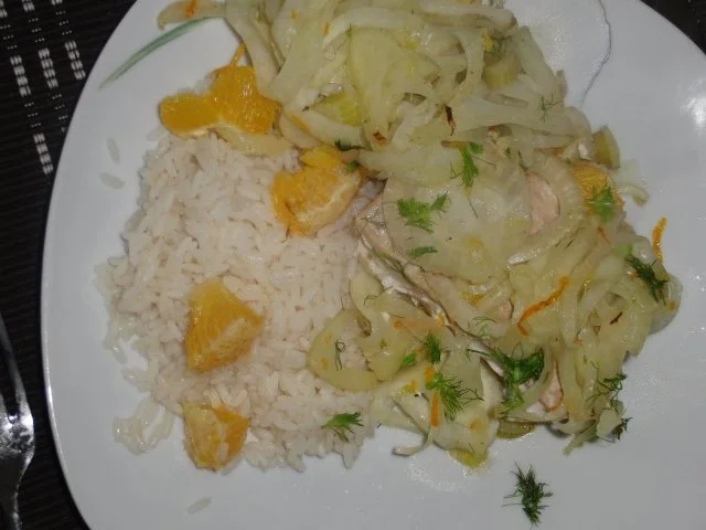 Fisch : Lachsfilet auf Fenchel und Orangenbeet - Rezept - Bild Nr. 6