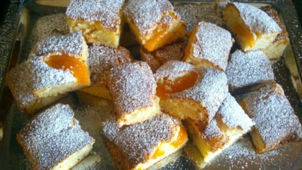 Pfirsich Joghurt Blechkuchen - Rezept mit Bild - kochbar.de