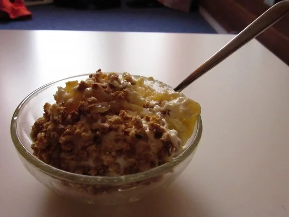 Rezept: knuspriges Mascarpone-Apfel-Dessert knuspriges Mascarpone-Apfel-Dessert - Rezept