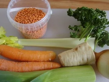 Süppchen aus Roten Linsen mit "Paprikabutter Topping" - Rezept - Bild Nr. 3