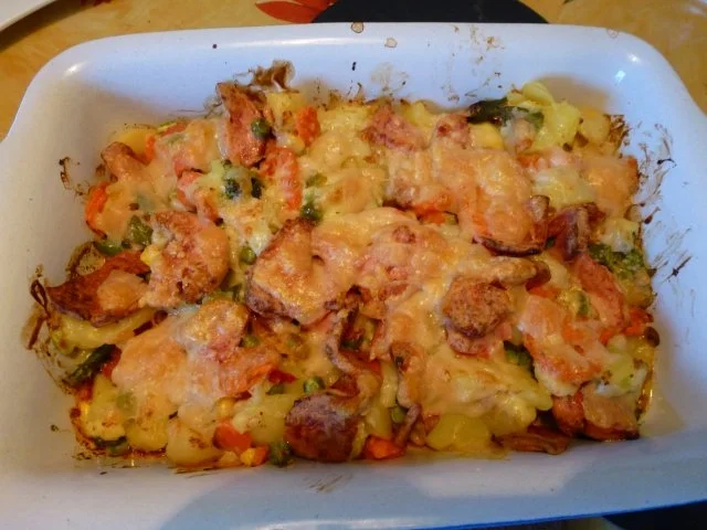 Rezept: Kartoffel-Gemüse-Fleischwurst-Auflauf Bild Nr. 7 Kartoffel-Gemüse-Fleischwurst-Auflauf - Rezept - Bild Nr. 7