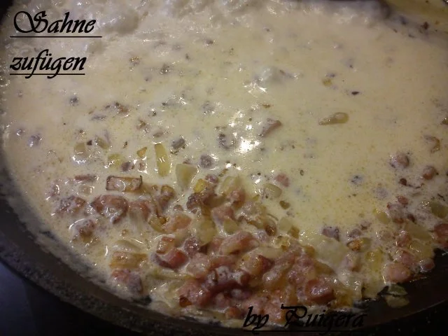 Rezept: Schinkennudeln mit Erbsen und Ei Bild Nr. 3 Schinkennudeln mit Erbsen und Ei - Rezept - Bild Nr. 3