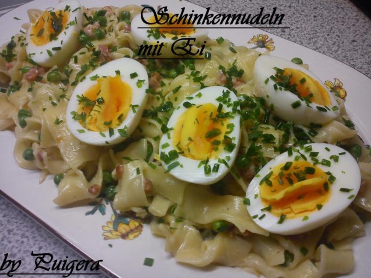 Schinkennudeln mit Erbsen und Ei - Rezept - Bild Nr. 5