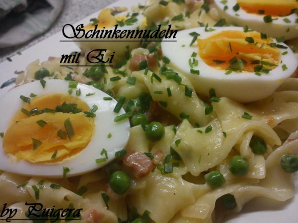 Schinkennudeln mit Erbsen und Ei - Rezept - kochbar.de