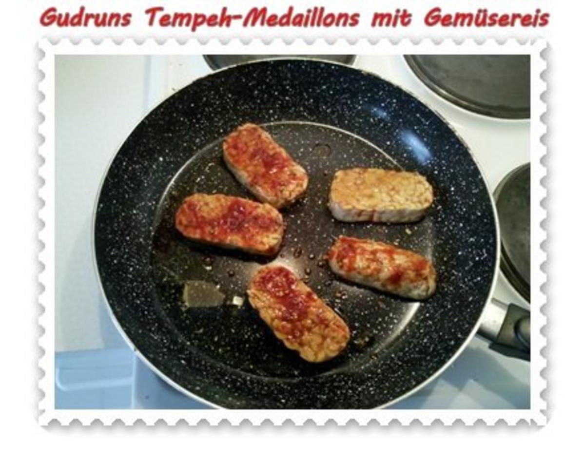 Vegetarisch: Tempeh-Medaillons mit Gemüsereis - Rezept - Bild Nr. 6