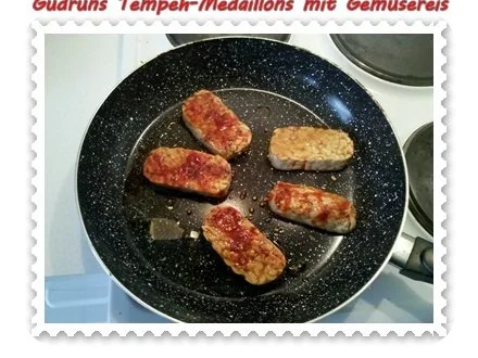 Vegetarisch: Tempeh-Medaillons mit Gemüsereis - Rezept - Bild Nr. 6