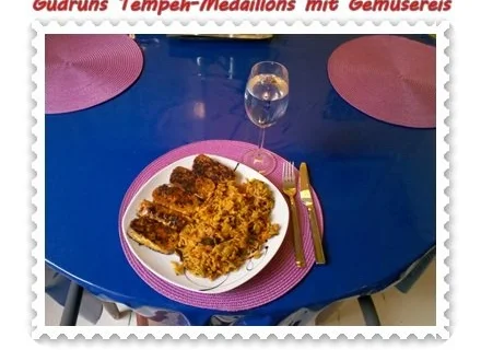 Vegetarisch: Tempeh-Medaillons mit Gemüsereis - Rezept - Bild Nr. 8