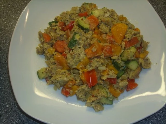 Rezept: Gemüse mit Rührei Gemüse mit Rührei - Rezept