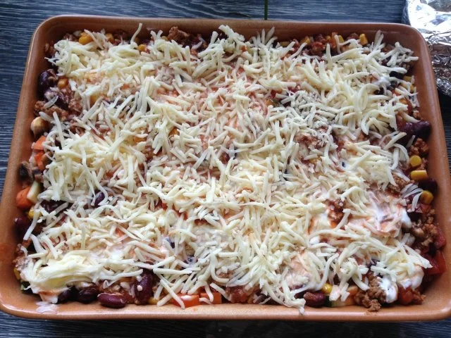 Rezept: Mexikanische WRAP Lasagne mit Hackfleisch-Gemüsefüllung Bild Nr. 4 Mexikanische WRAP Lasagne mit Hackfleisch-Gemüsefüllung - Rezept - Bild Nr. 4