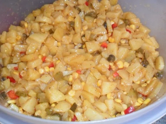 prost !!! süßer kartoffelsalat,bratwurst ,scharfe soße-deftig und einfach - Rezept - Bild Nr. 2