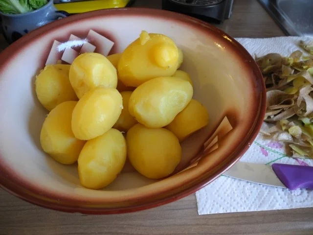 Salat : Schnellen warmen Kartoffelsalat - Rezept - Bild Nr. 5