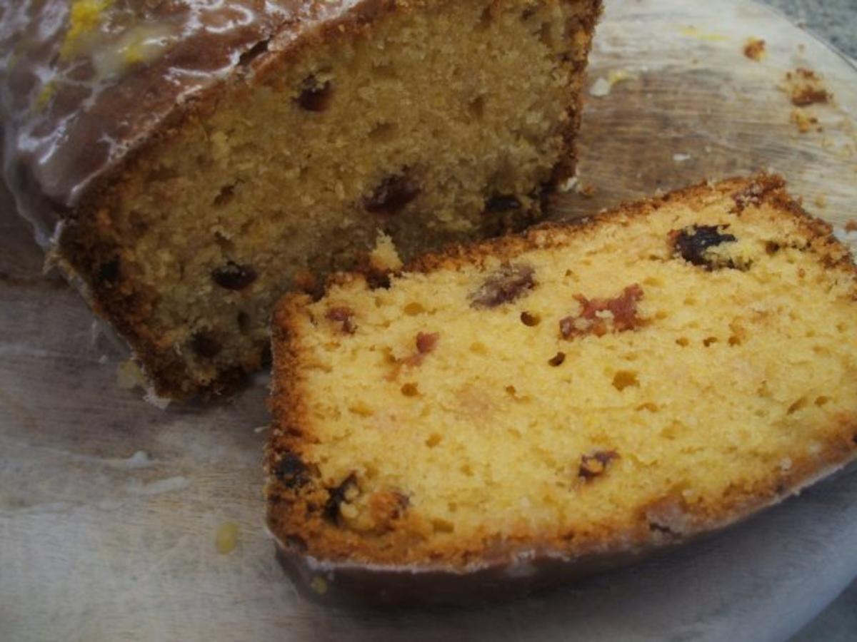 Bilder für Backen: Orangen-Marzipan-Kuchen mit Cranberries - Rezept