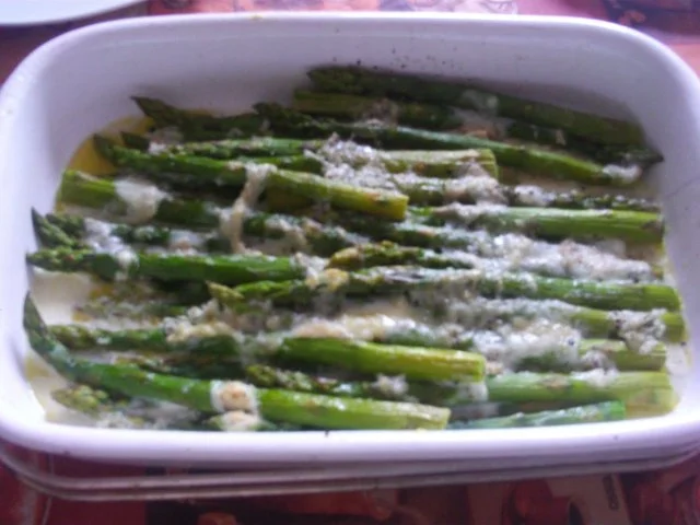 Überbackener grüner Spagel - Rezept