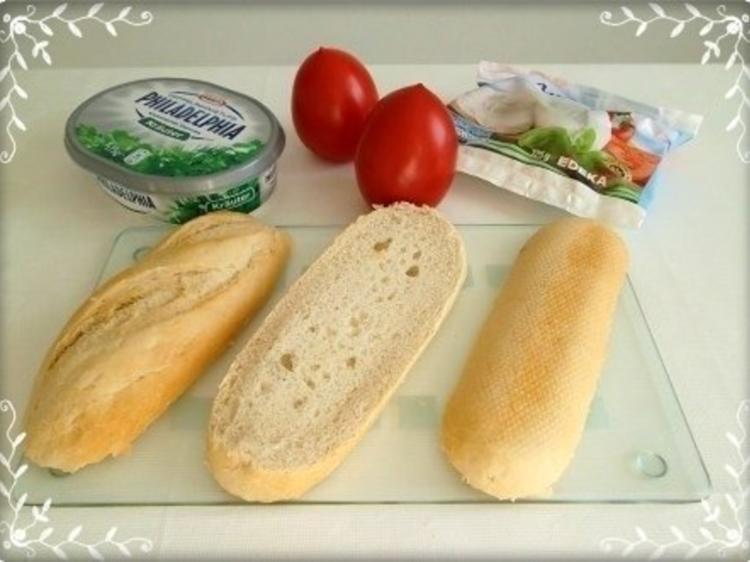 Tomate-Mozzarella Baguettes überbacken - Rezept - kochbar.de