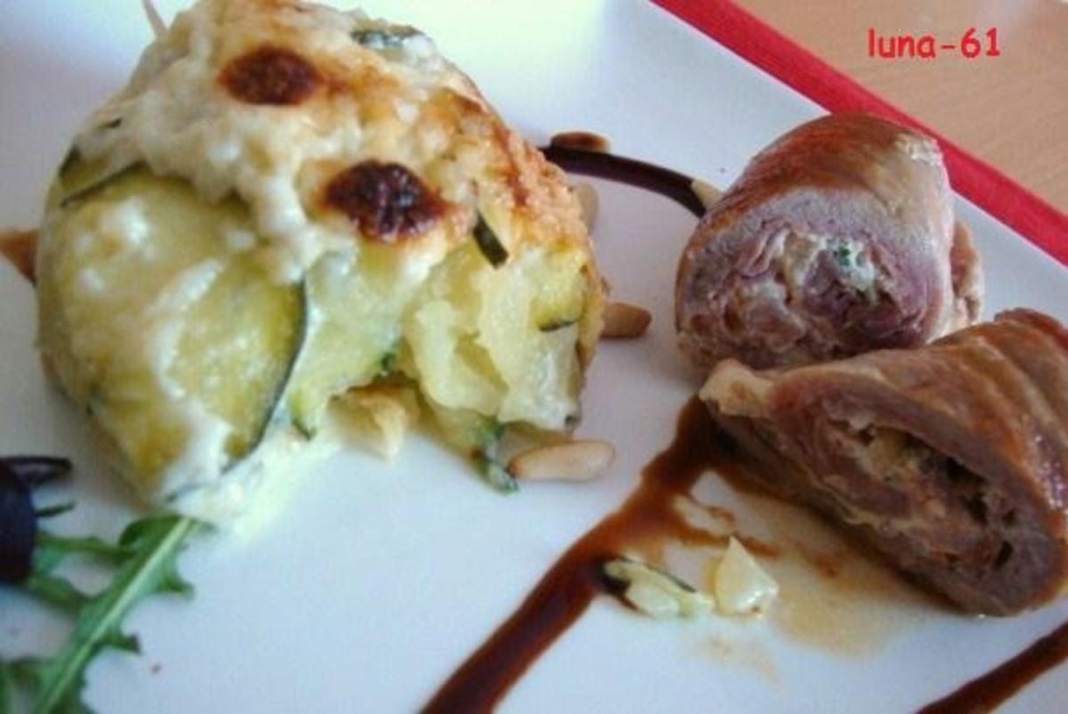 INVOLTINI AL CAPRINO E CONTORNI -  Involtini mit Ziegenfrischkäse und Beilagen - Rezept - Bild Nr. 12